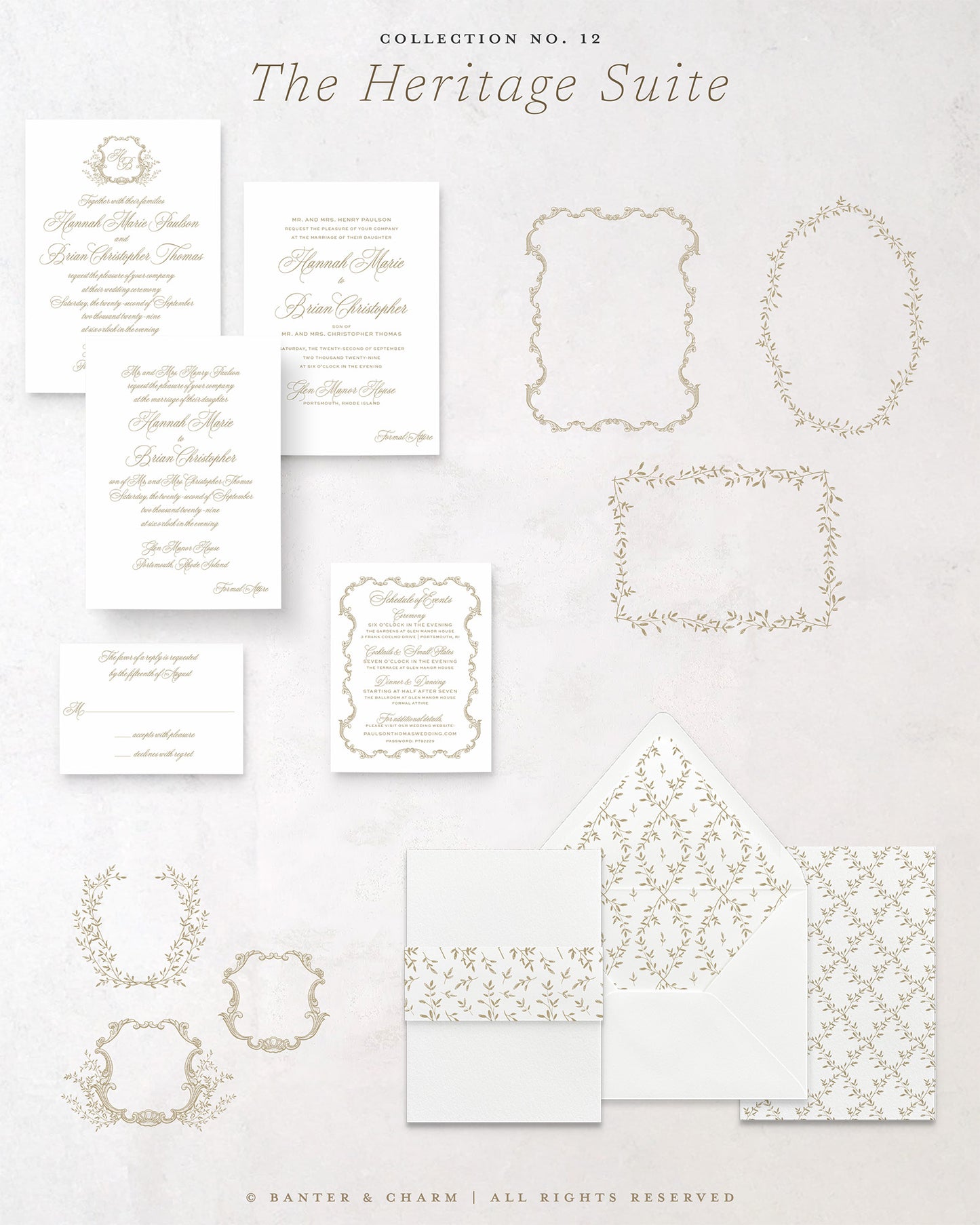 The Heritage Collection | Wedding Invitation Suite