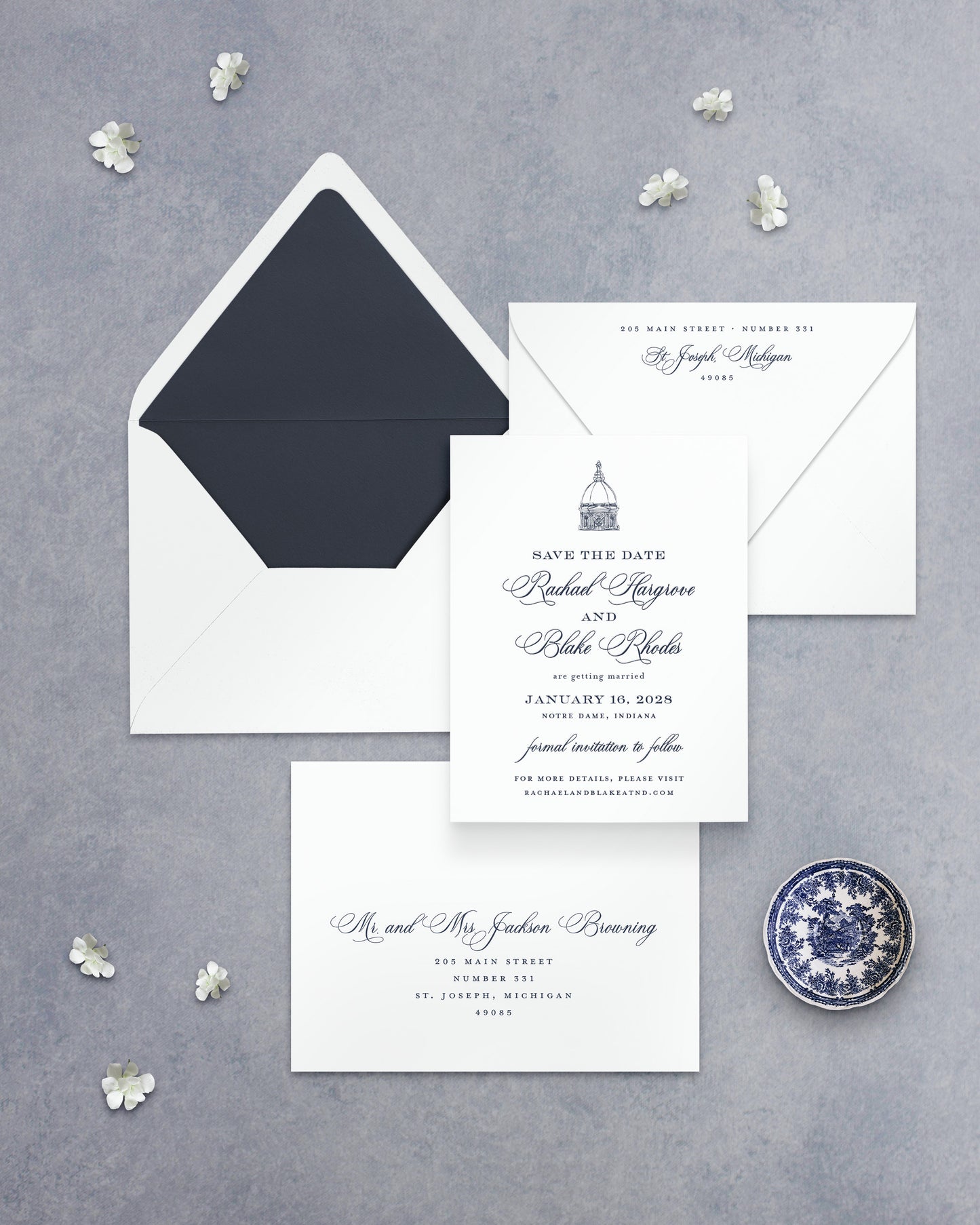 The Basilica Collection | Classic Save the Date Card