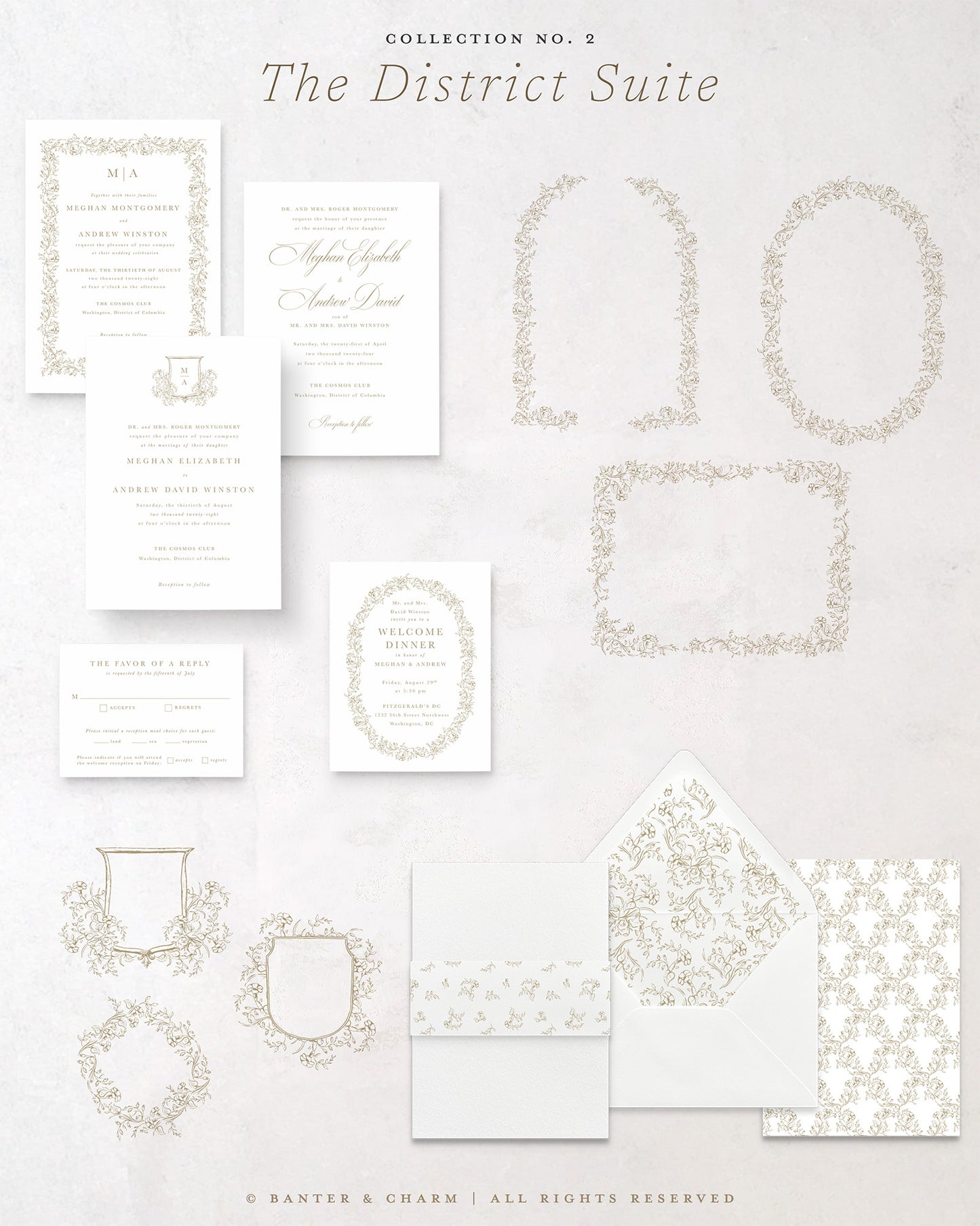 The District Collection | Wedding Invitation Suite