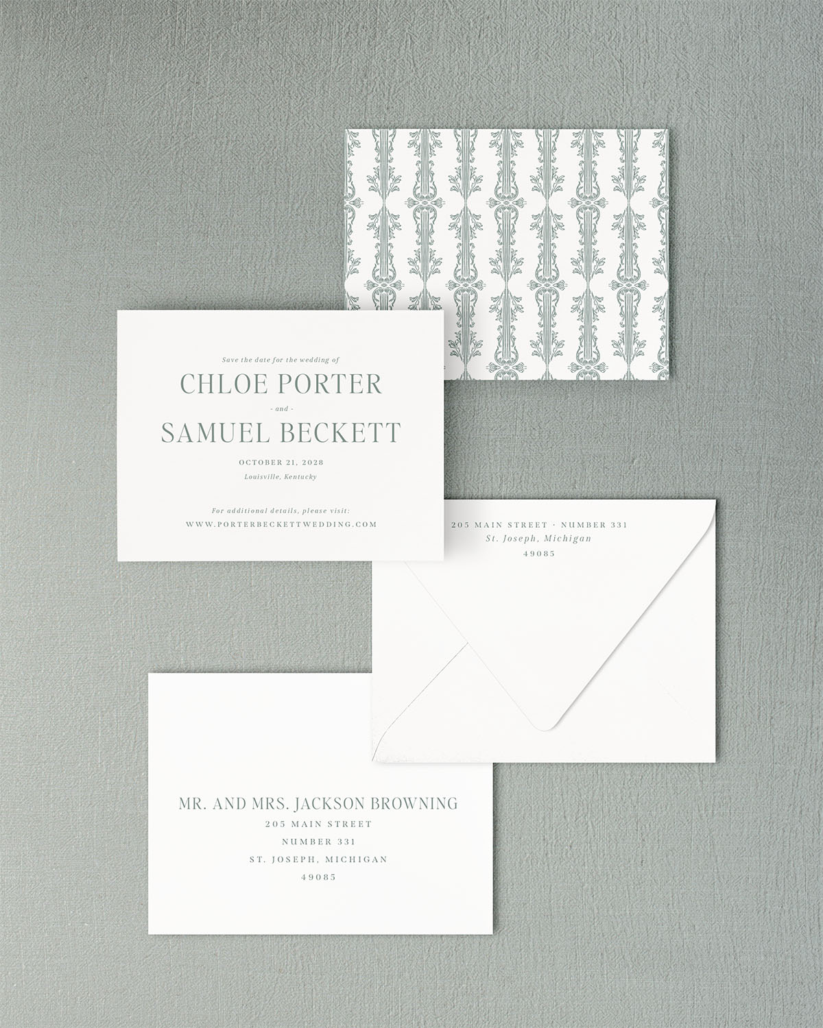 The Porter Collection | Classic Save the Date Card