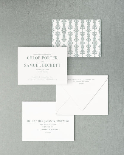 The Porter Collection | Classic Save the Date Card