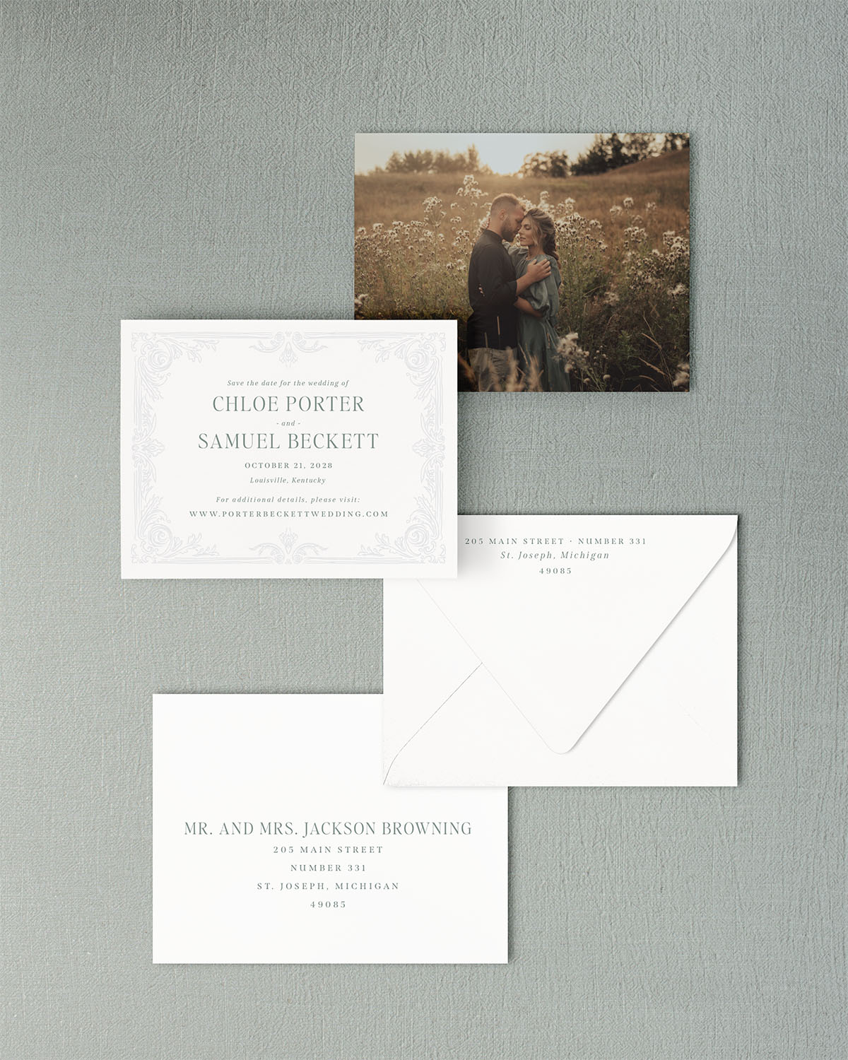 The Porter Collection | Classic Save the Date Card