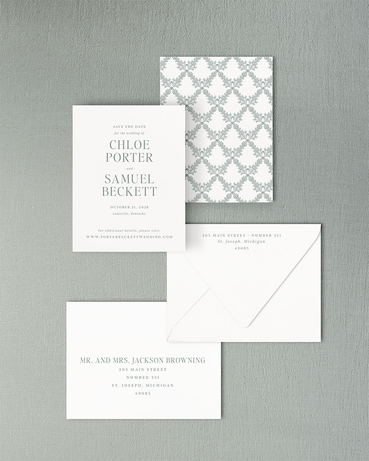 The Porter Collection | Classic Save the Date Card