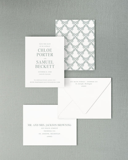 The Porter Collection | Classic Save the Date Card