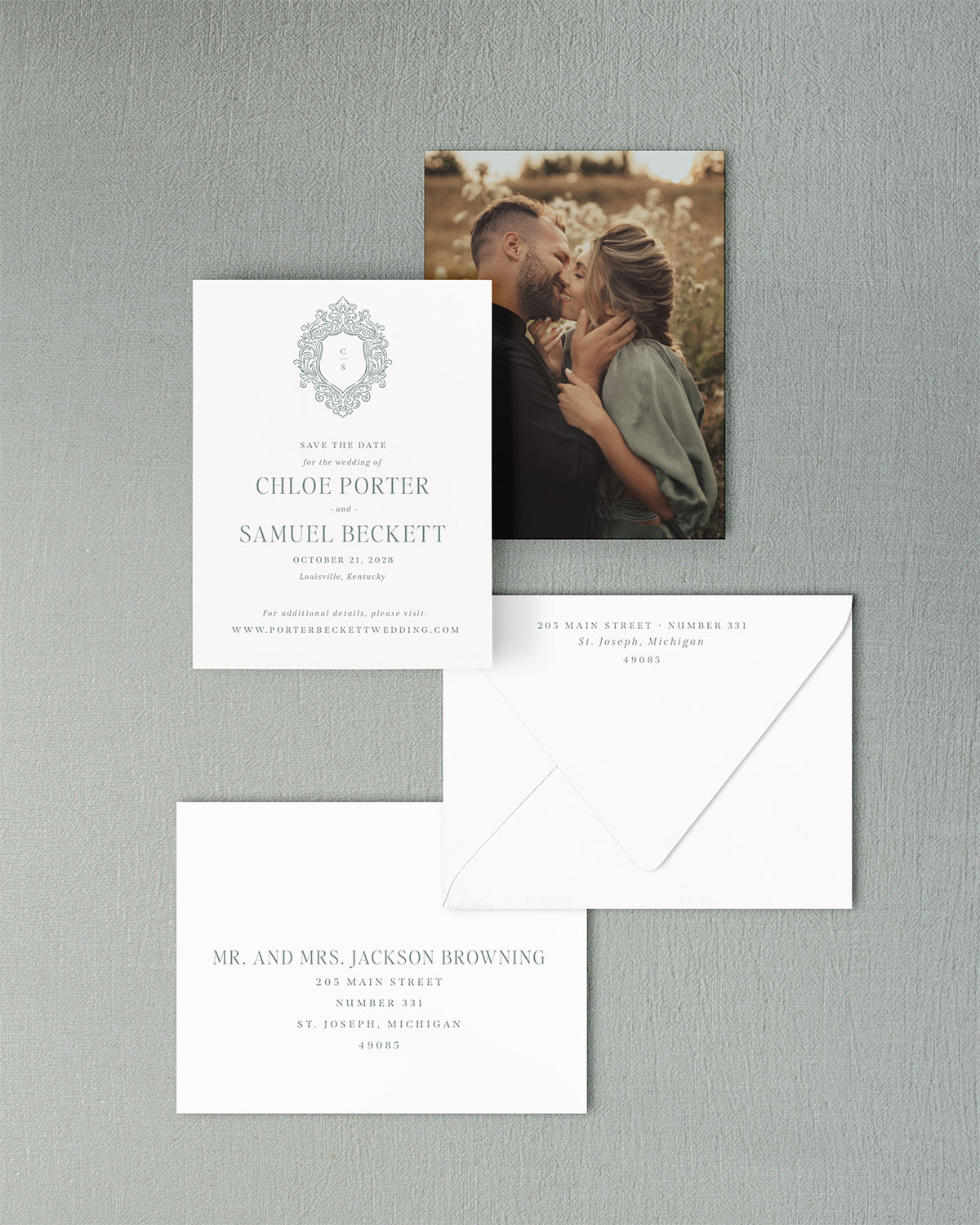 The Porter Collection | Classic Save the Date Card