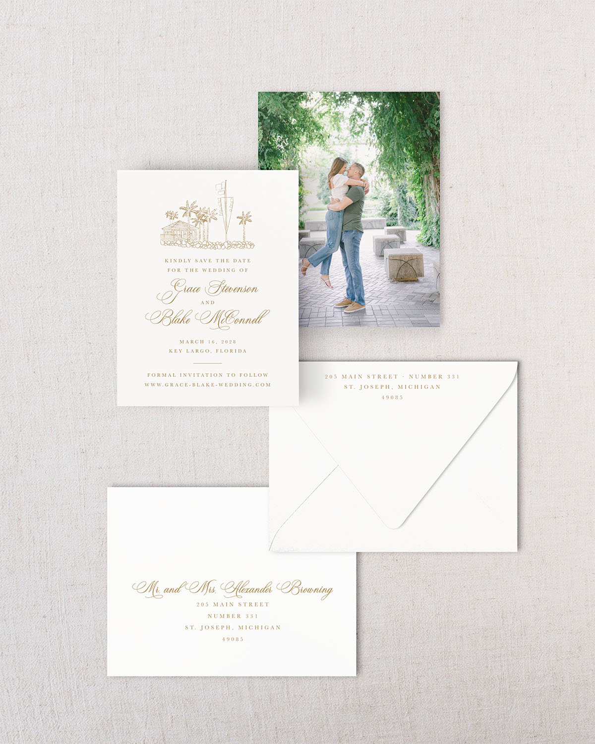 The Laurel Collection | Classic Save the Date Card