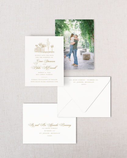 The Laurel Collection | Classic Save the Date Card