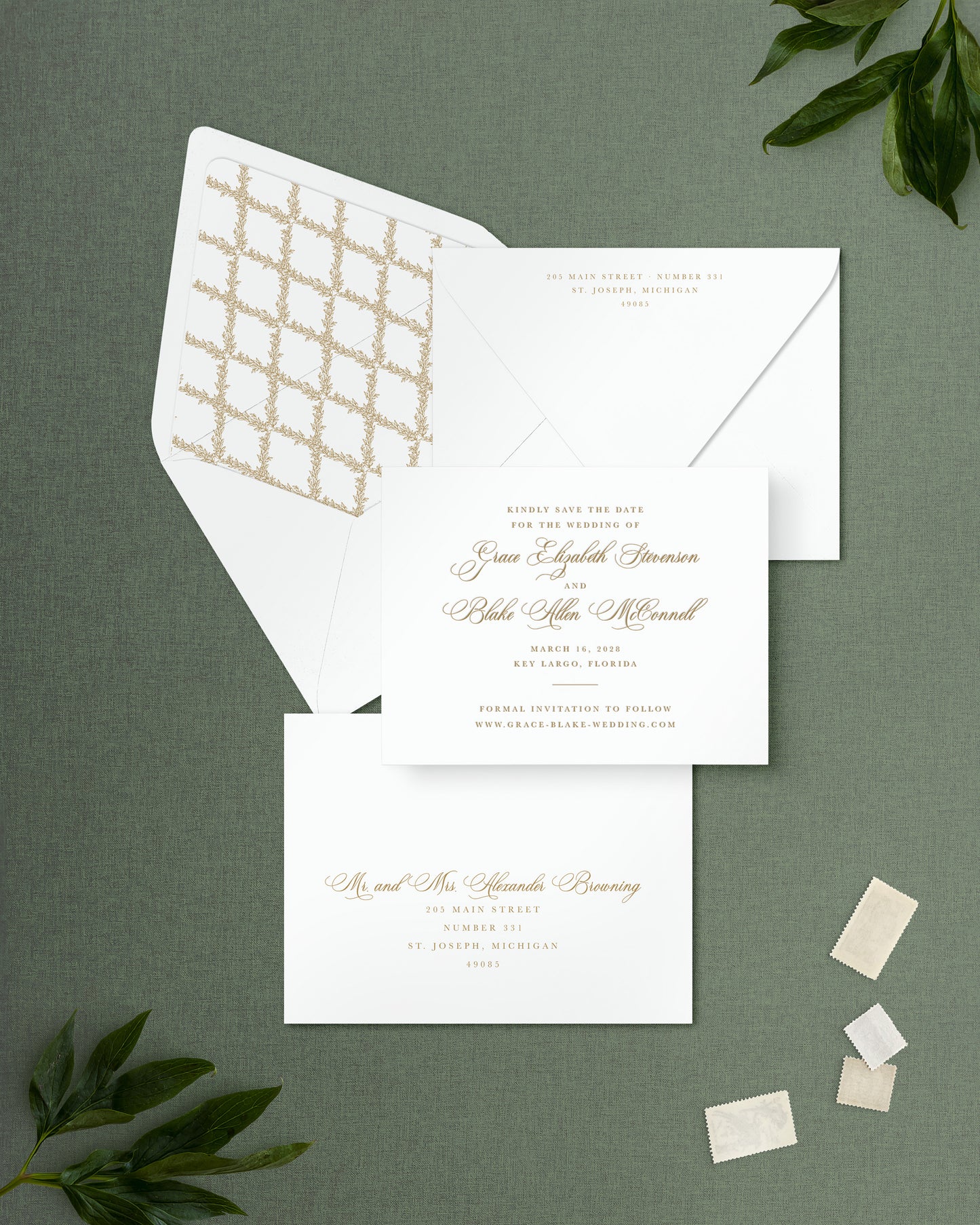 The Laurel Collection | Classic Save the Date Card