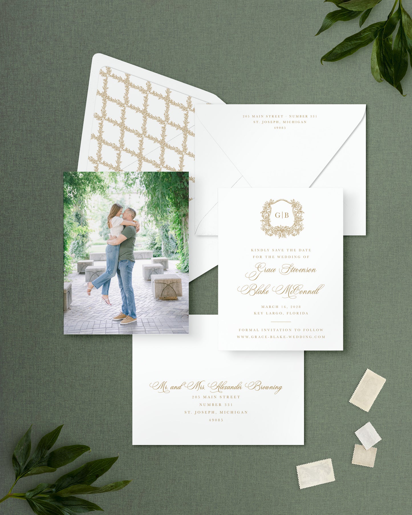 The Laurel Collection | Classic Save the Date Card