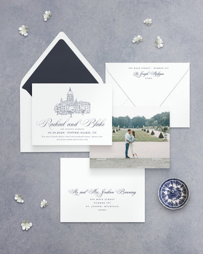 The Basilica Collection | Classic Save the Date Card