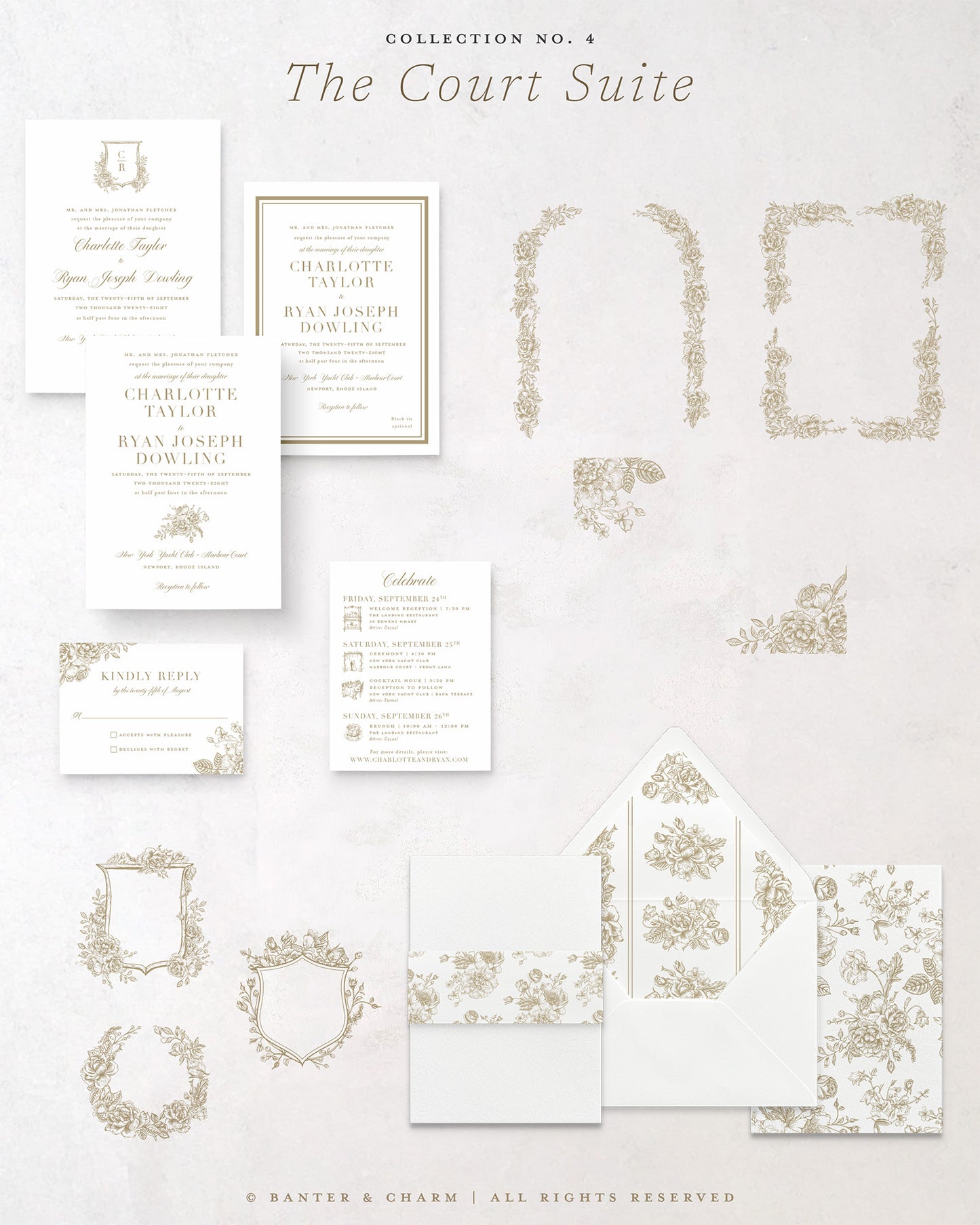 The Court Collection | Wedding Invitation Suite