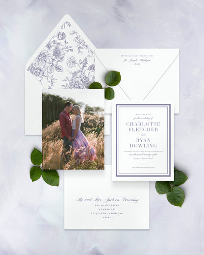 The Court Collection | Classic Save the Date Card