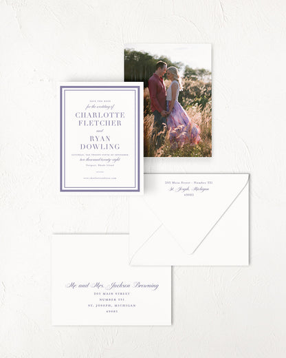 The Court Collection | Classic Save the Date Card