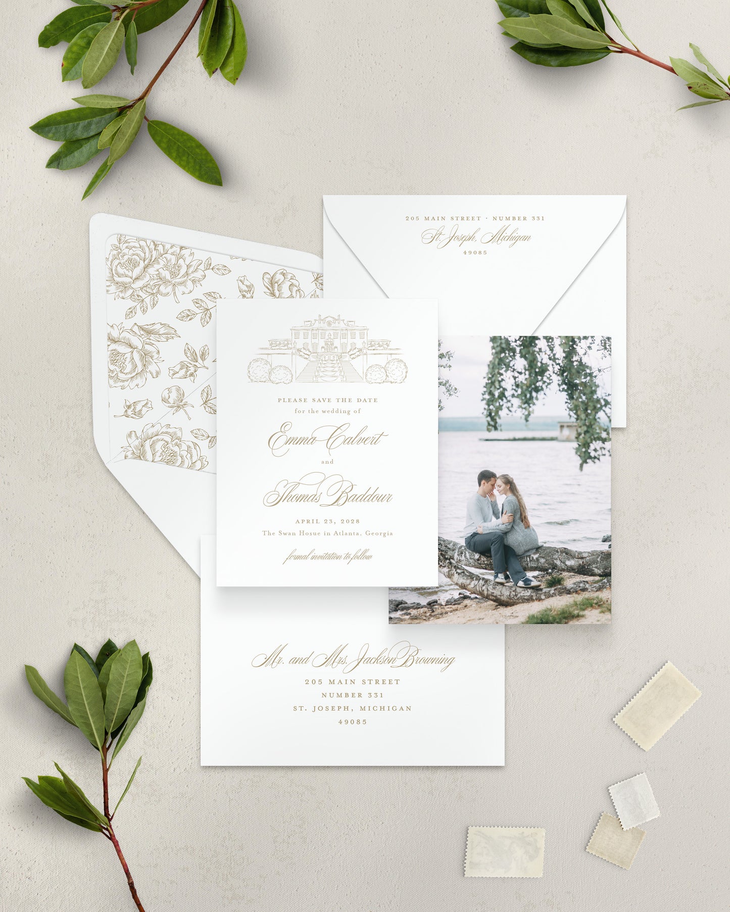 The Veranda Collection | Classic Save the Date Card