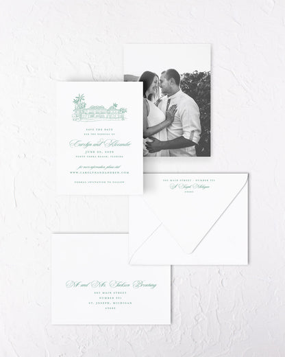 The Meadow Collection | Classic Save the Date Card