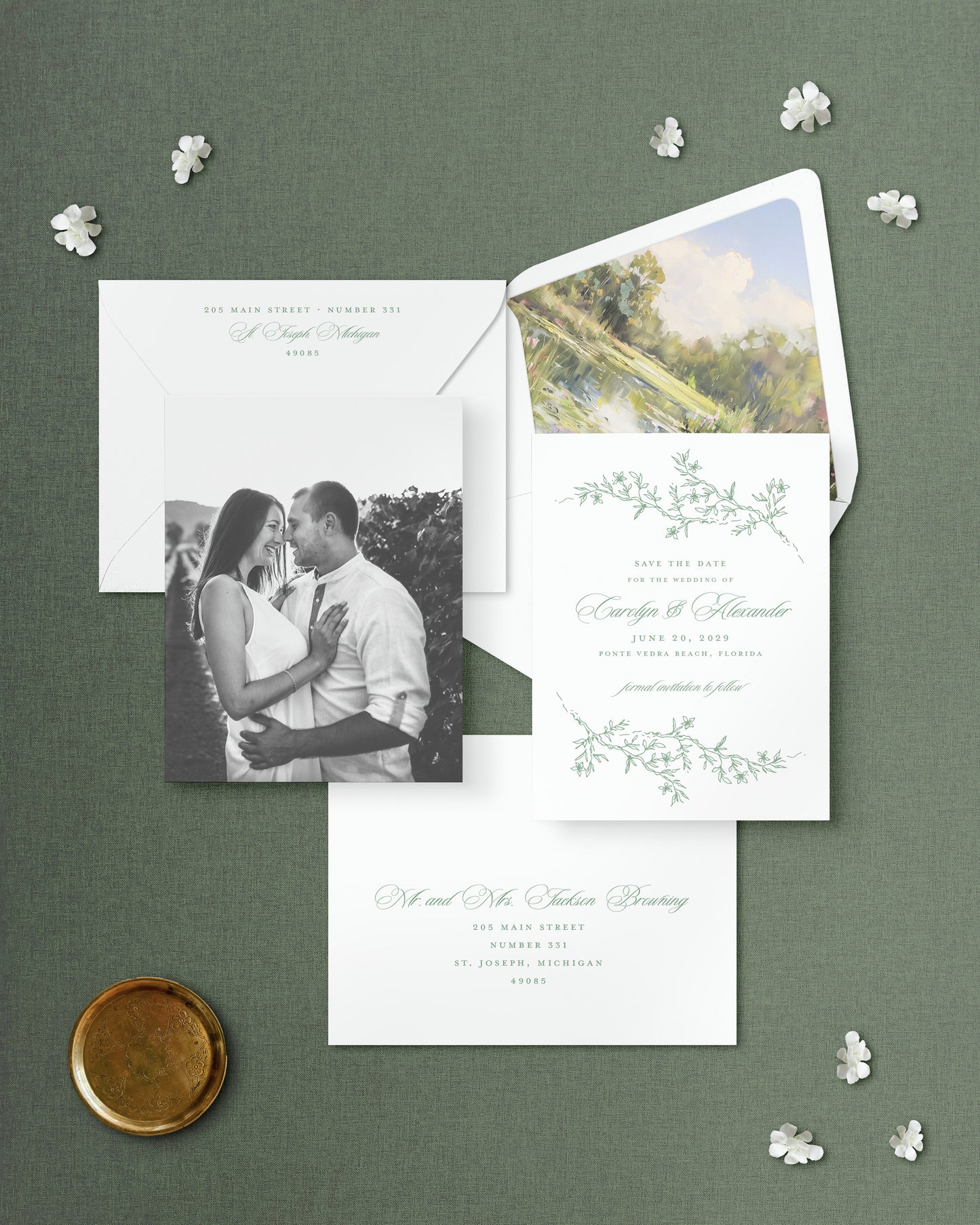 The Meadow Collection | Classic Save the Date Card
