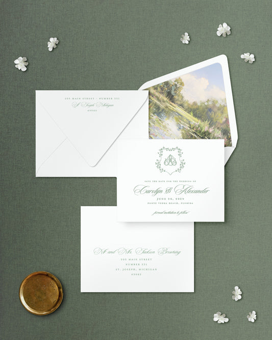 The Meadow Collection | Classic Save the Date Card